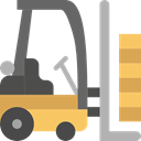 Fork, transportation, truck, transport, vehicle, lift, Forklift, Industrial, Shipping And Delivery SandyBrown icon