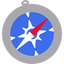 Browser, Apple, Logo, compass, safari, Squares DarkGray icon