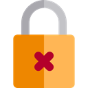 secure, security, padlock, wrong, locked, Lock, Tools And Utensils SandyBrown icon