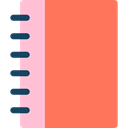 writing, School Material, Office Material, writer, miscellaneous, notepad Coral icon