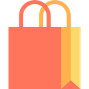 commerce, shopping bag, Supermarket, Shopper, Bags, miscellaneous Coral icon
