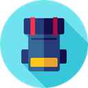 Bags, travel, Backpack, luggage, baggage SkyBlue icon