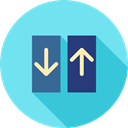 miscellaneous, Elevator, lift, Doors SkyBlue icon