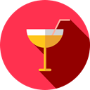 Food And Restaurant, leisure, drinking, straw, Alcoholic Drinks, party, Alcohol, food, cocktail Crimson icon
