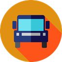 transportation, transport, vehicle, Bus, Automobile, Public transport Goldenrod icon