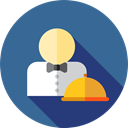 people, user, Avatar, Occupation, Professions And Jobs, job, Restaurant, waiter, profession SteelBlue icon