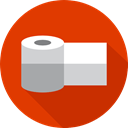 miscellaneous, bathroom, toilet paper, hygiene OrangeRed icon