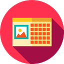 Time And Date, interface, Administration, Organization, Calendars, Calendar, time, date, Schedule Crimson icon