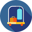 hotel, trolley, transport, luggage, Holidays, baggage, Bellboy DarkSlateBlue icon