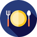 Knife, Plate, Restaurant, Dish, Fork, Cutlery, Tools And Utensils, Food And Restaurant DarkSlateBlue icon
