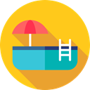 water, sports, swimming, Holidays, Ladder, Swimming Pool, Summertime Gold icon