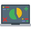 Stats, Analytics, graphic, Seo And Web, Laptop, monitor, screen, Business DimGray icon