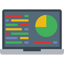 Analytics, graphic, Seo And Web, Laptop, monitor, screen, Business, Stats DimGray icon