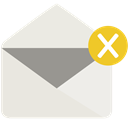 Email, delete, mail, notification Gainsboro icon
