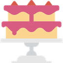 cake, food, Dessert, sweet, slice, Bakery, baker, Cake Slice, Food And Restaurant PaleVioletRed icon