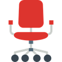 buildings, sitting, Desk Chair, Furniture And Household, miscellaneous, Seat, Chair Crimson icon