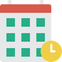 Time And Date, Calendar, Administration, Organization, Calendars, time, date, Schedule, interface Lavender icon