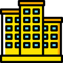 property, Apartments, real estate, residential, buildings, Apartment Gold icon