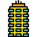 Apartments, real estate, residential, buildings, Apartment, property Black icon