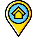 interface, pin, placeholder, signs, real estate, map pointer, Map Location, Map Point Black icon