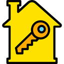 House Key, security, keyword, real estate, Tools And Utensils, Home, house, Key Gold icon