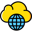 Seo And Web, Cloudy, sky, Cloud computing, Cloud, weather Gold icon