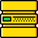Server, Hosting, network, Multimedia, technology, electronics, Database, files, storage, Servers Gold icon
