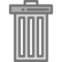 miscellaneous, Trash, interface, Basket, Bin, Garbage, Can, Tools And Utensils Gray icon