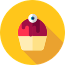 baked, Food And Restaurant, food, cupcake, muffin, Dessert, sweet, Bakery Gold icon