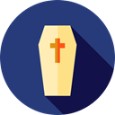 Box, cross, death, halloween, coffin DarkSlateBlue icon