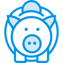 Commerce And Shopping, Seo And Web, piggy bank, savings, funds, save, Money, coin DodgerBlue icon