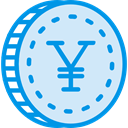 Cash, yen, Currency, Commerce And Shopping, Business, Money, coin Lavender icon