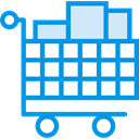 Full, store, Cart, shopping, trolley, shopping cart, Shop, market, Commerce And Shopping DodgerBlue icon