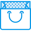 paper, shopping, Bag, Shop, Container, shopping bag, paper bag, Commerce And Shopping DodgerBlue icon
