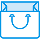 Shop, Container, shopping bag, paper, shopping, Bag, paper bag, Commerce And Shopping DodgerBlue icon