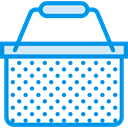 store, Basket, shopping, Shop, shopping basket, Container, Purchase, Commerce And Shopping DodgerBlue icon