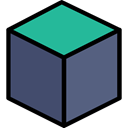 3d, interface, shapes, cube, Squares, Geometrical, Shapes And Symbols DarkSlateBlue icon