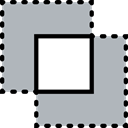 interface, Crop, Squares, Graphic Tool, Edit Tools, Graphic Editor Silver icon