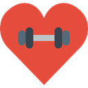 gym, lifestyle, Sports And Competition, Heart, love Tomato icon