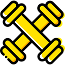weight, sports, gym, dumbbell, weights, Dumbbells, Tools And Utensils, Sports And Competition Gold icon