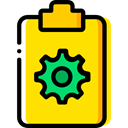 Files And Folders, Clipboard, list, Tasks, checking, Verification Gold icon