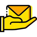 mail, Letter, Business, Delivery, Shipping And Delivery Gold icon