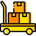 Cart, trolley, Delivery, deliver, items, Delivery Cart, Shipping And Delivery Black icon