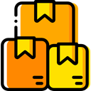 Boxes, package, Box, packaging, packages, Delivery, cardboard, Shipping And Delivery Orange icon