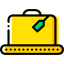 Briefcase, Bag, suitcase, travel, Business, portfolio Gold icon