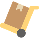 Boxes, Business, wheels, packages, Cart, trolley, Delivery, transport, Logistics Delivery, Shipping And Delivery DarkKhaki icon