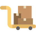 Cart, trolley, Delivery, deliver, items, Delivery Cart, Shipping And Delivery Black icon