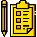 Clipboard, list, miscellaneous, Tasks, checking, Verification, Tools And Utensils, Business And Finance Gold icon