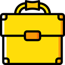 Business, Briefcase, Bag, suitcase, portfolio, Business And Finance Gold icon