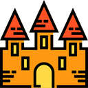 Castle, fortress, Construction, buildings, Architecture And City, Monument, Fantasy, medieval, Monuments DarkOrange icon